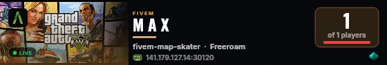 M A X live status badge