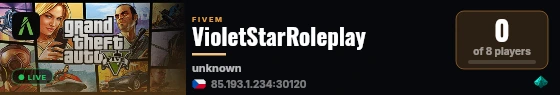 VioletStarRoleplay live status badge