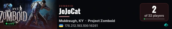 JoJoCat live status badge
