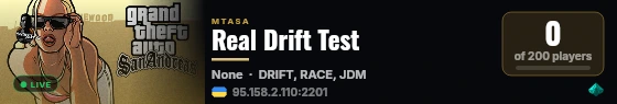 Real Drift Test live status badge