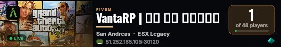 VantaRP | فانتا آر بي live status badge