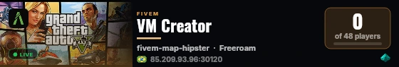 VM Creator live status badge