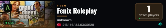 Fenix Roleplay live status badge