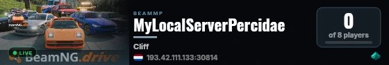 MyLocalServerPercidae live status badge