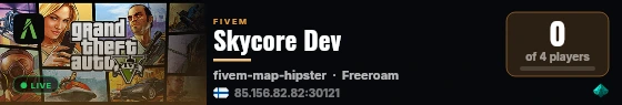 Skycore Dev live status badge
