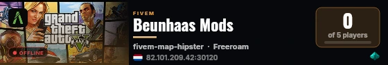 Beunhaas Mods live status badge