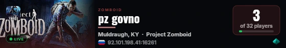 pz govno live status badge