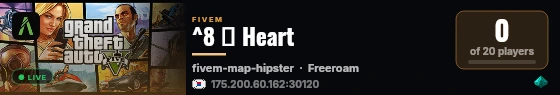 ^8 💕 Heart live status badge