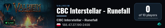 CBC Interstellar - Runefall live status badge