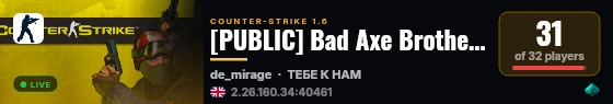 [PUBLIC] Bad Axe Brotherhood live status badge