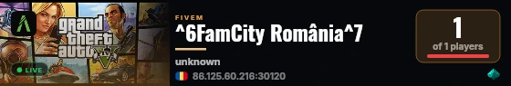 ^6FamCity România^7 live status badge