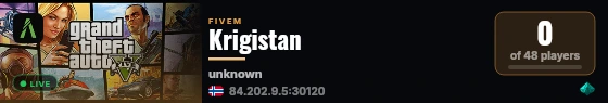 Krigistan live status badge