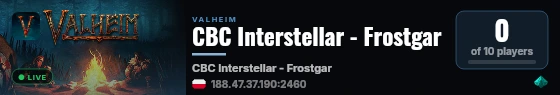 CBC Interstellar - Frostgar live status badge