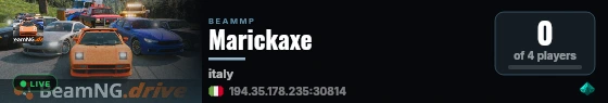 Marickaxe live status badge