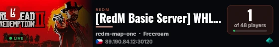 [RedM Basic Server] WHLab live status badge
