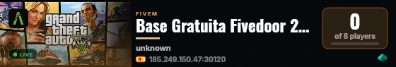 Base Gratuita Fivedoor 2026  live status badge