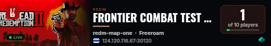 FRONTIER COMBAT TEST @RebirthzVPS live status badge