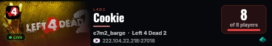 Cookie live status badge