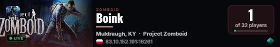 Boink live status badge
