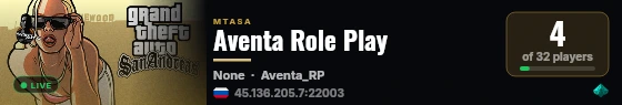 Aventa Role Play live status badge
