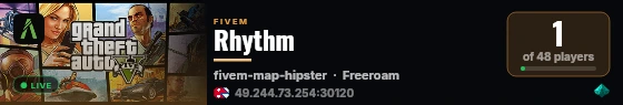 Rhythm live status badge