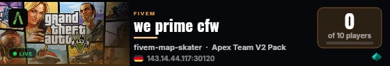 we prime cfw live status badge