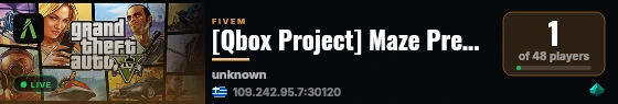 [Qbox Project] Maze Premium live status badge