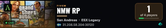 NMW RP live status badge