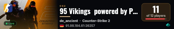 95 Vikings  powered by PRACC.COM live status badge