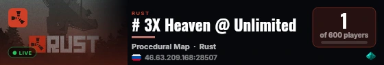 # 3X Heaven @ Unlimited live status badge