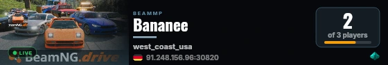 Bananee live status badge