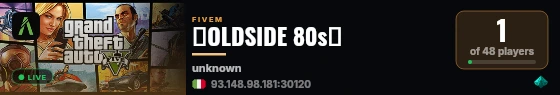 🌴OLDSIDE 80s🌴 live status badge