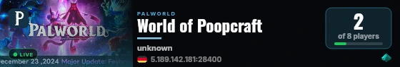 World of Poopcraft live status badge