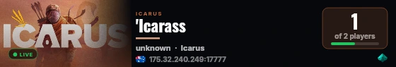 'Icarass live status badge