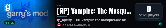 [RP] Vampire: The Masquerade - EVENTS: The Rat King Lair live status badge