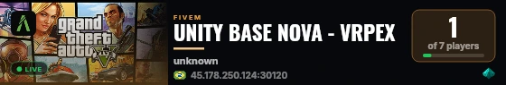 UNITY BASE NOVA - VRPEX live status badge