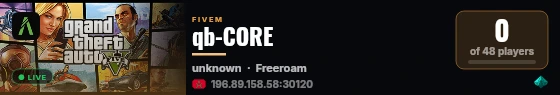 qb-CORE live status badge