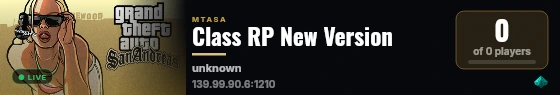Class RP New Version live status badge