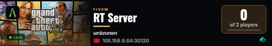 RT Server live status badge