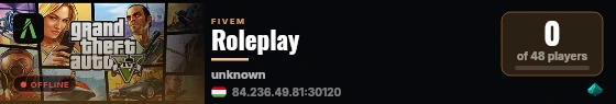 Roleplay live status badge