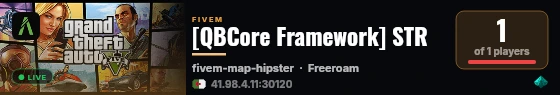 [QBCore Framework] STR live status badge