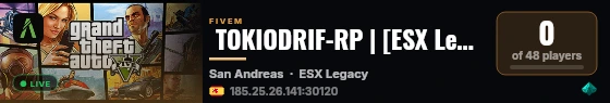  TOKIODRIF-RP | [ESX Legacy] live status badge