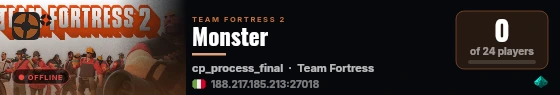 Monster live status badge