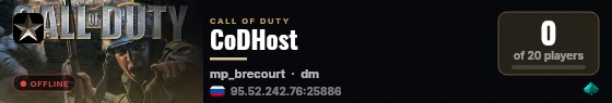 CoDHost live status badge