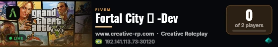 Fortal City 🌴 -Dev live status badge