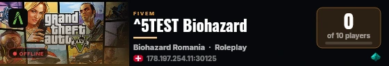 ^5TEST Biohazard live status badge