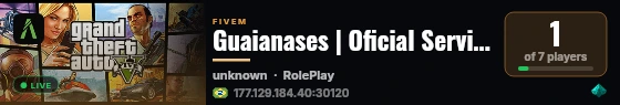 Guaianases | Oficial Servidor | live status badge