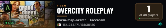 OVERCITY ROLEPLAY live status badge
