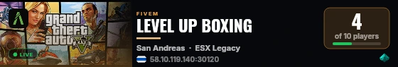 LEVEL UP BOXING live status badge