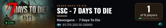 SSC - 7 DAYS TO DIE live status badge